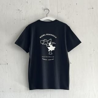Bay Garage T Shirt<br>Miura Peninsula<br> Black