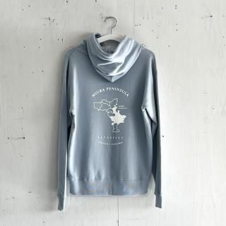 Bay Garage Pullover Hoodie<br>Miura Peninsula<br> Acid Blue