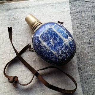 アンティークアルミの水筒（日本製）青