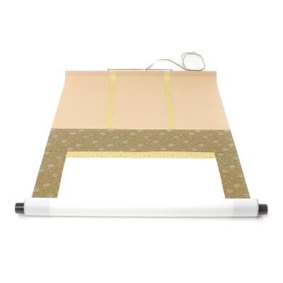掛け軸 自分の書を遺す 白抜趣彩軸 書画用趣彩巻物 掛軸 書道具