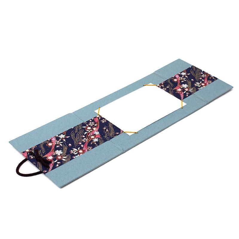 はがき飾り 友禅 華やぎブルー - 書道用品、墨、墨液、紙、筆を卸価格