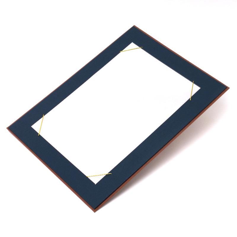 縦横兼用半紙・半懐紙掛 もみじシリーズ無地 紺 - 書道用品、墨