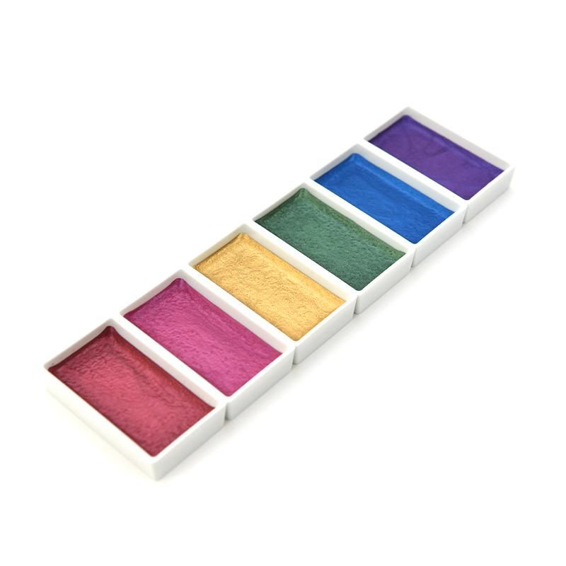 顔彩耽美 6色セット ジェムカラーズ 呉竹 - 書道用品、墨、墨液