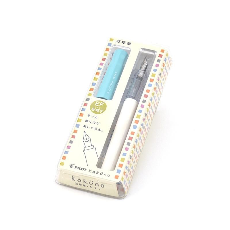 万年筆カクノ 極細 ソフトブルー - 書道用品、墨、墨液、紙、筆