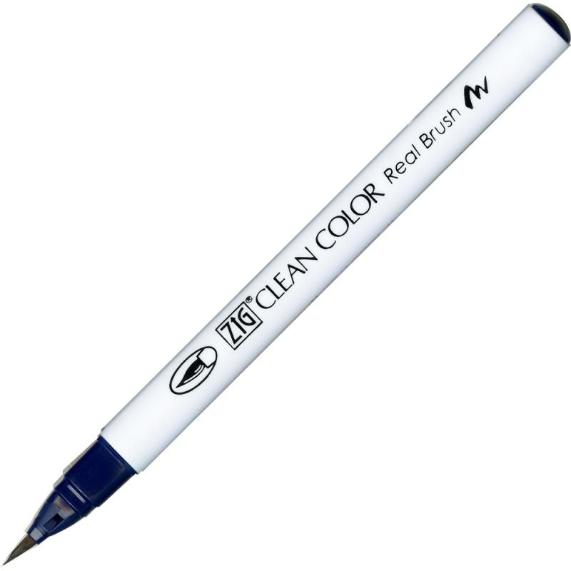 クリーンカラー リアルブラッシュ ZIG Real Brush 80 ZIG ｸﾘｰﾝｶﾗｰﾘｱﾙﾌﾞﾗｯｼｭ №35 ディープブルー - 書道用品、墨、墨液