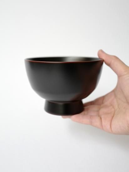 古典的朱漆塗り高台椀 福寿椀 古代朱 漆塗り 12-02206 漆器の井助