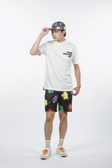 coco 中古 パームス＆コー Palms＆co. メンズ 半袖ポロシャツ L 青×黄色 ブルー×イエロー 総柄 中古 メンズ パームス＆コー Palms＆co. 半袖ポロシャツ L 青