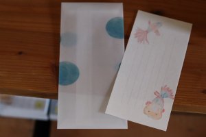 手紙や　レターセット　金魚