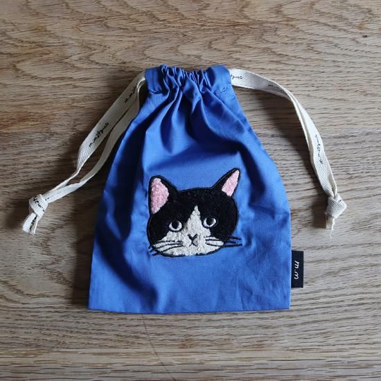 ߥ業Embroidered Drawstring bag S Pepper