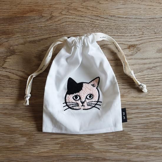 ߥ業Embroidered Drawstring bag S Pumpkin