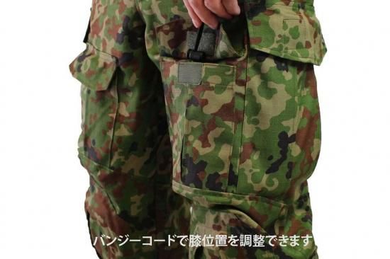 陸自迷彩　コンバットシャツ、コンバットパンツ上下 Mサイズ 膝当て付き 陸上自衛隊G4改 コンバットシャツ[ビニロン混紡生地]《PX品