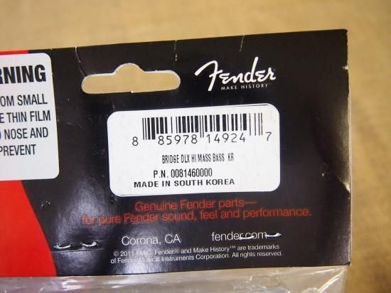Fender純正 HI MASSブリッジ DLX - Geek IN Box