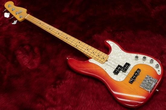 used】Fender USA American Ultra Precision Bass Plasma Red Burst