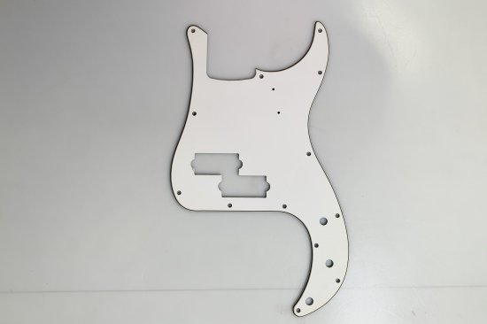 new】Fender / Pickguard, Squier '60s Precision Bass White Three