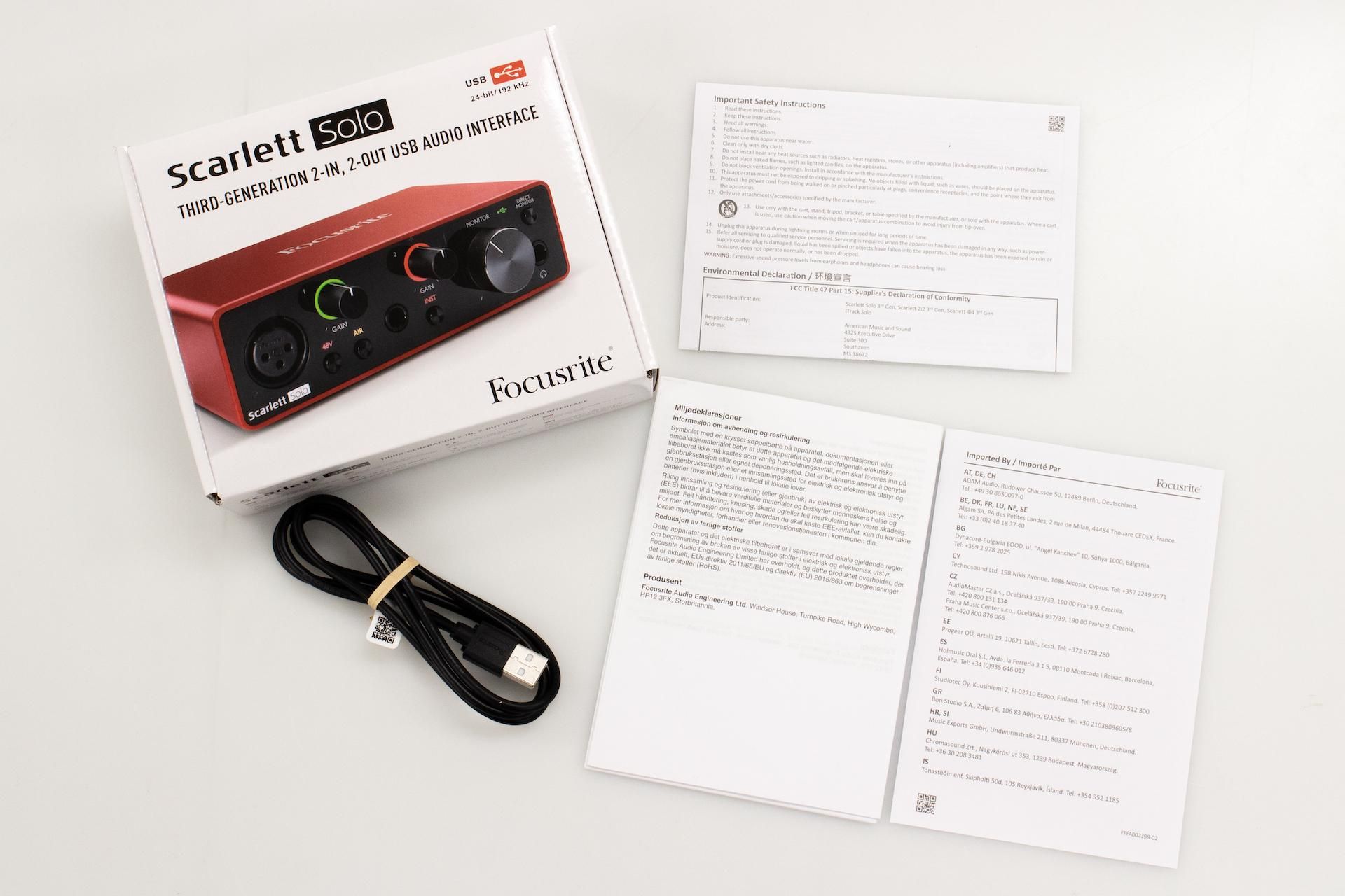 new】Focusrite / Scarlett solo Gen. 3【横浜店】 - Geek IN Box