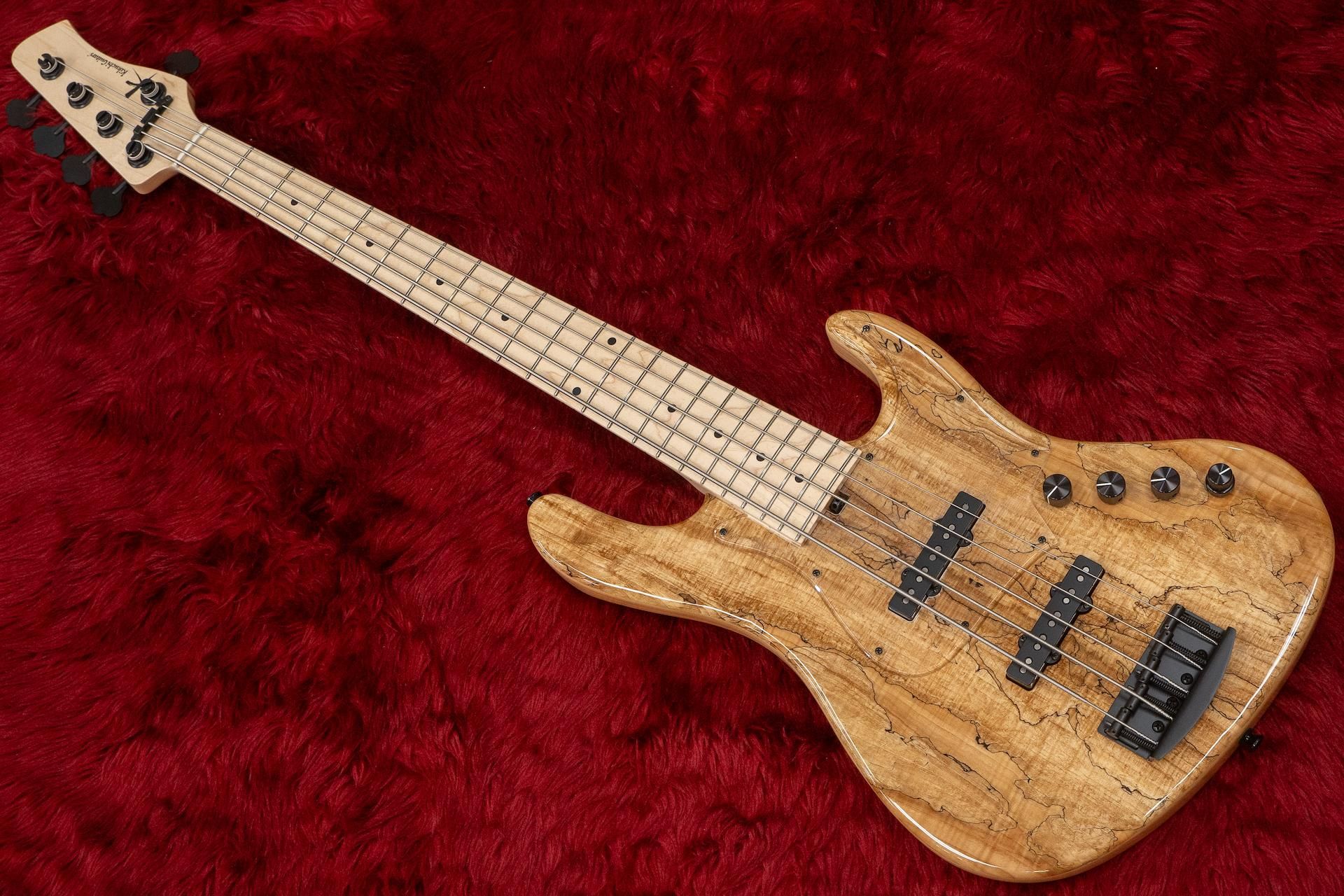 Kikuchi Guitars_#17_Custom 5st J Bass_Natural_v2_cloth_90deg
