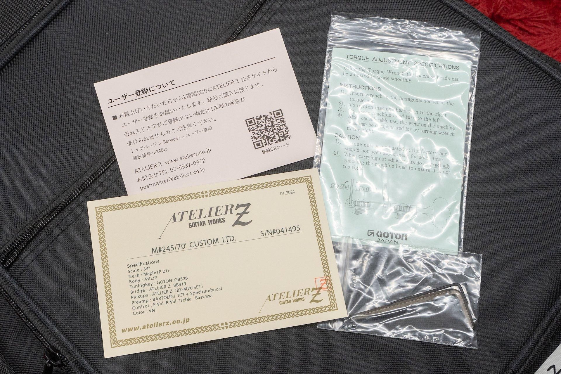 new】Atelier Z / M245 '70 CTM LTD. Vintage Natural 4.875kg