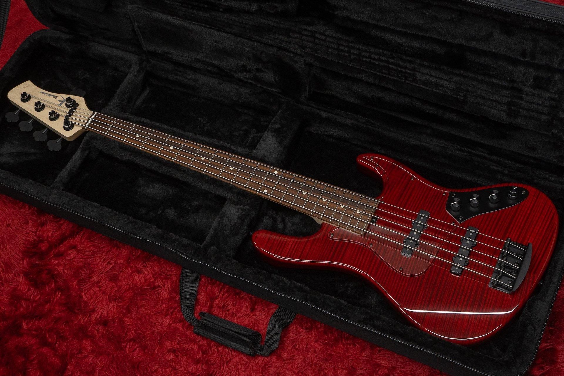 new】Kikuchi Guitars / Custom Bass 5 Flame Maple Trans Red
