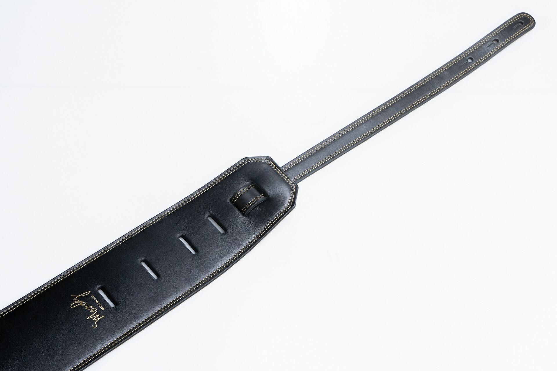 new】Moody Straps / 4.0 Inch Black/Blue Suede Standard Tail