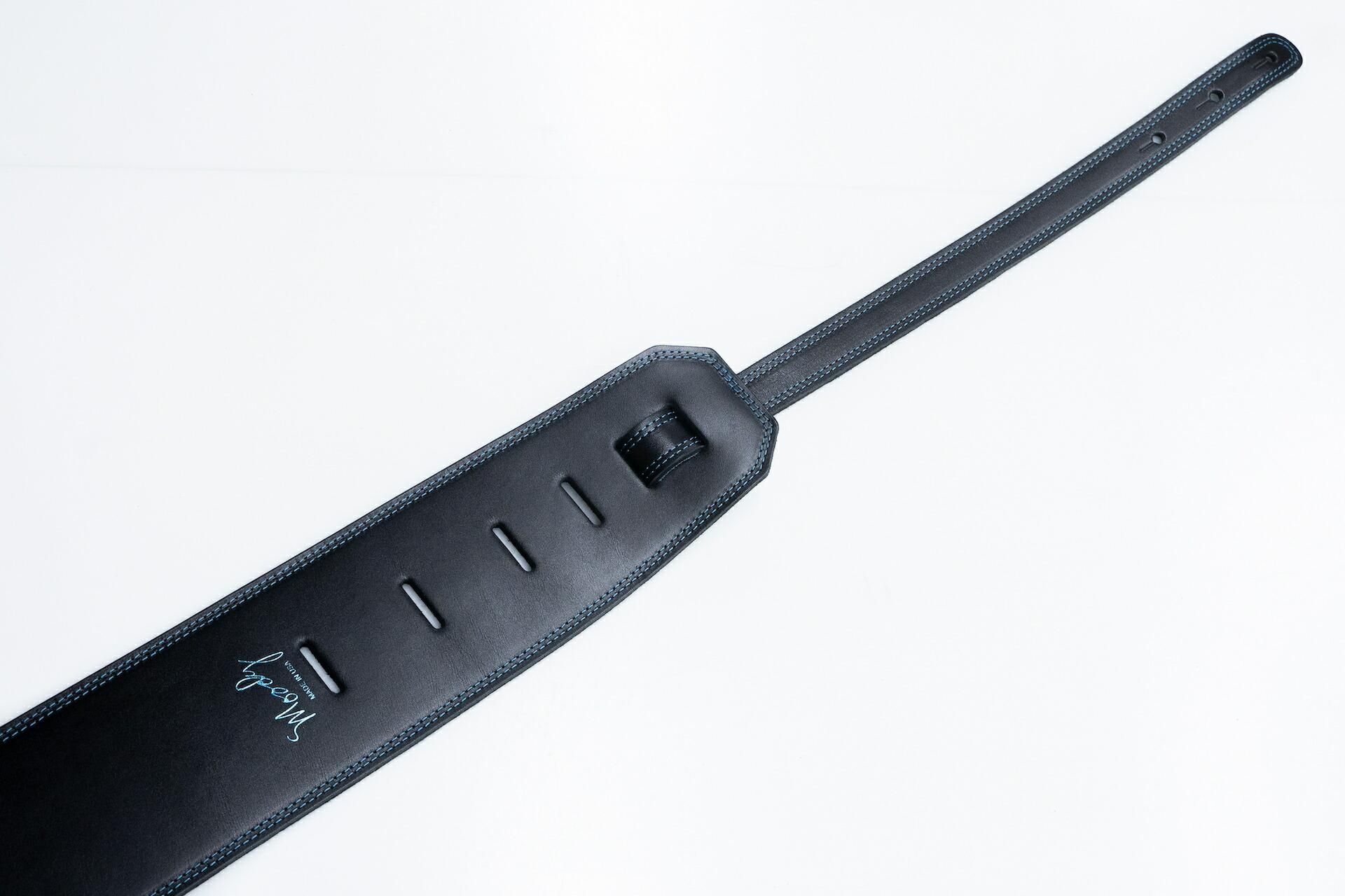 new】Moody Straps / 4.0 Inch Black/SkyBlue Suede Standard