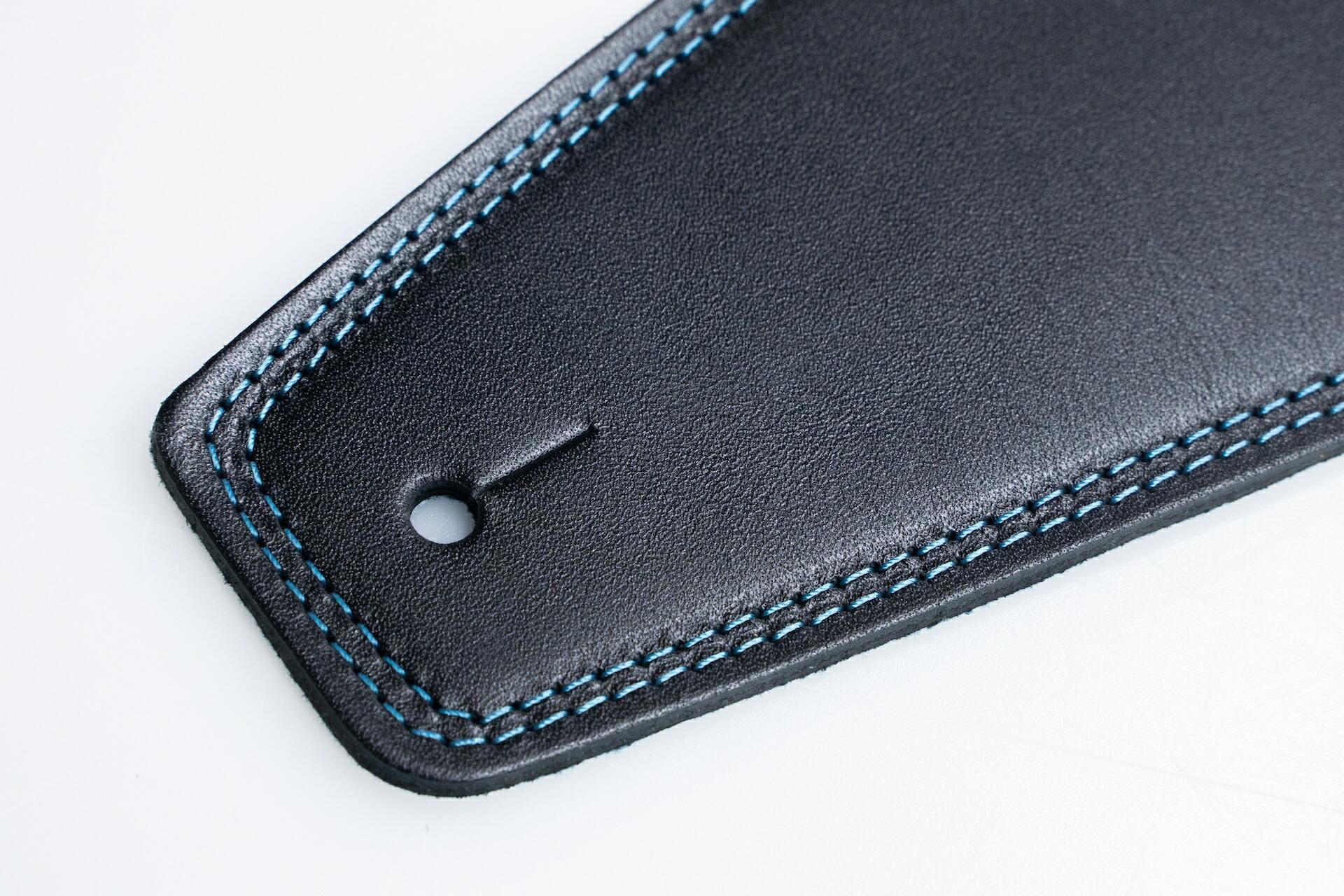 new】Moody Straps / 4.0 Inch Black/SkyBlue Suede Standard