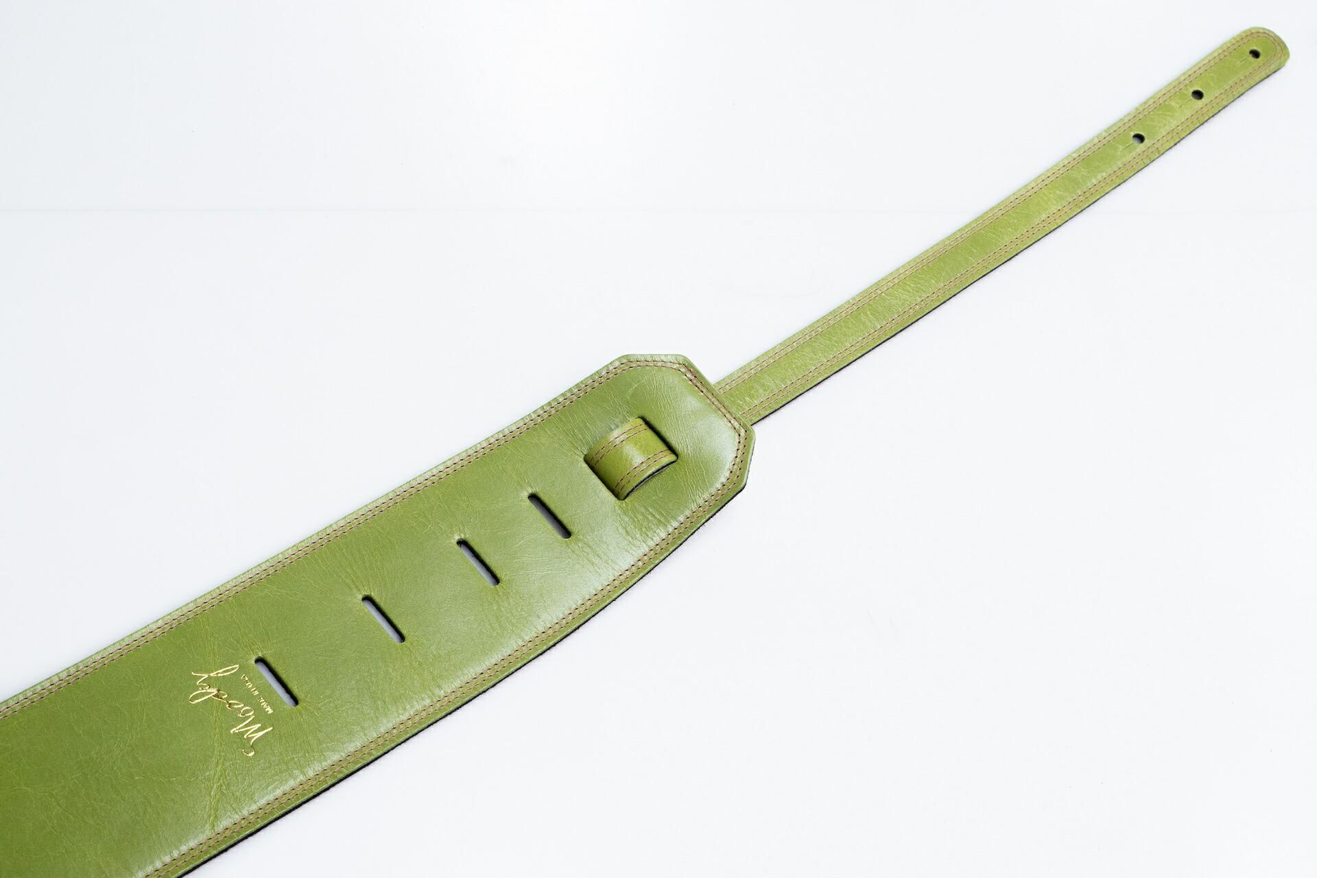 new】Moody Straps / 4.0 Inch Kiwi/Pink Suede Standard Tail