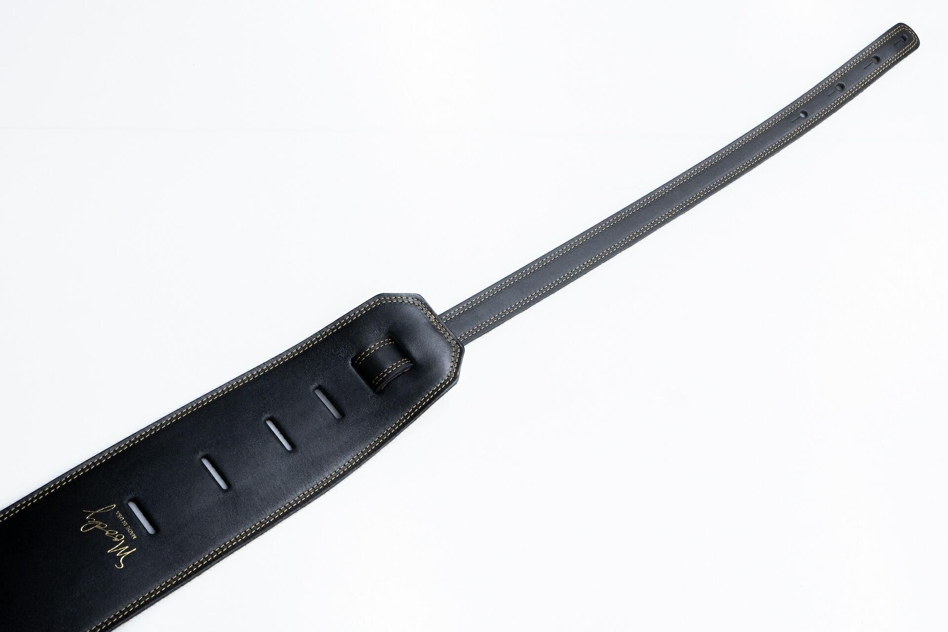 new】Moody Straps / 4.0 Inch Black/Tobacco Suede Long Tail