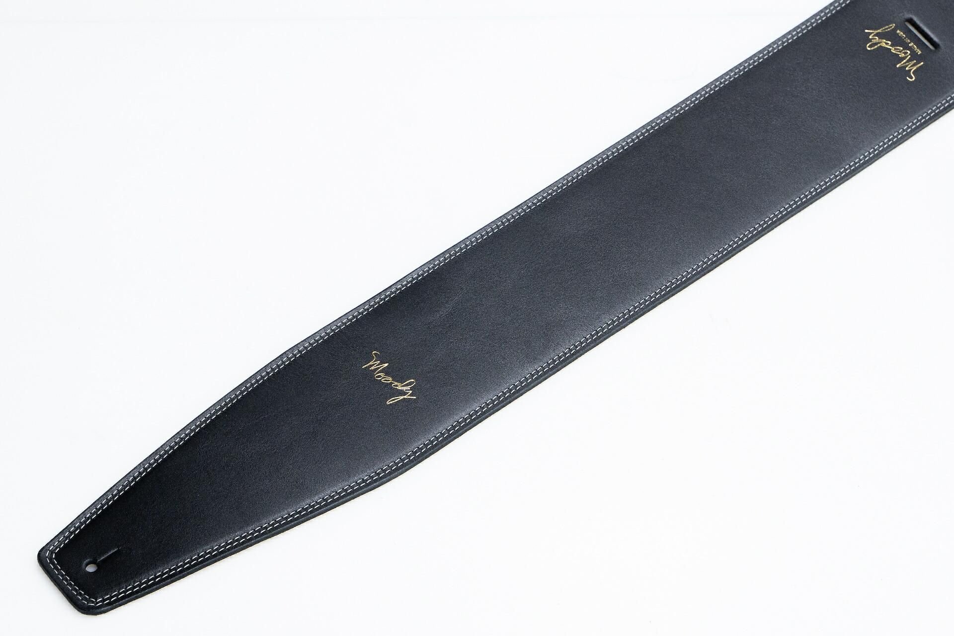 new】Moody Straps / 4.0 Inch Black/Cream Leather Standard