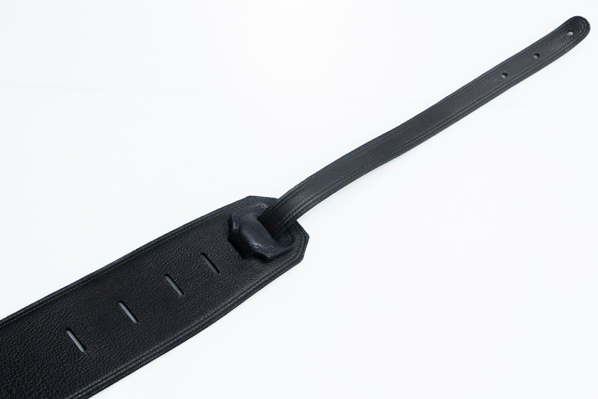 new】Moody Straps / 4.0 Inch Black/Black Leather Standard