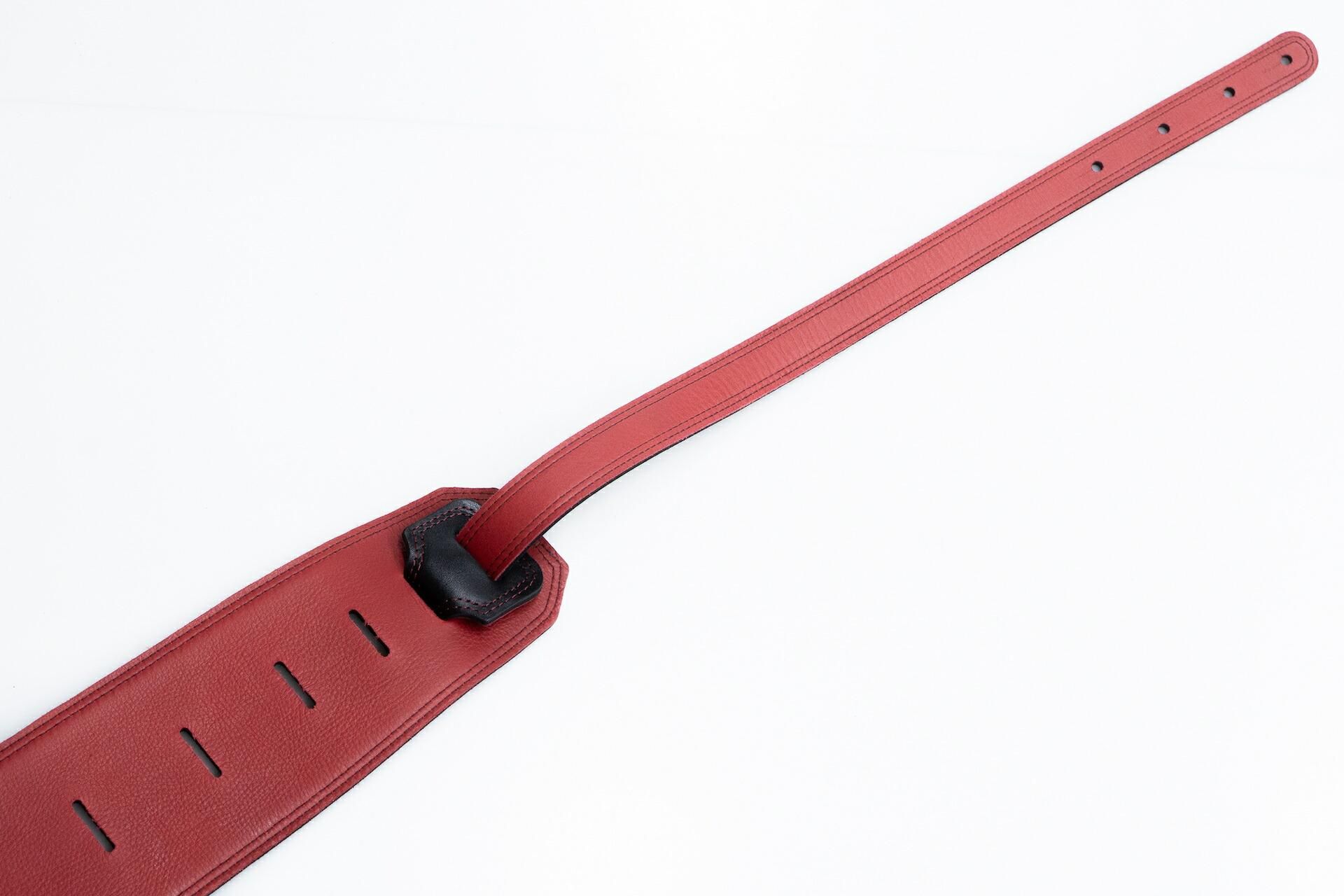 new】Moody Straps / 4.0 Inch Black/Red Leather Long Tail new】Moody Straps / 4.0 Inch Black/Red Leather Long Tail