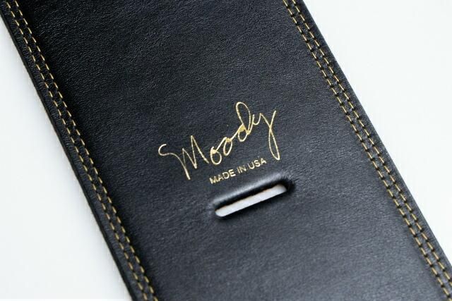 new】Moody Straps / 4.0 Inch Black/Tobacco Leather Long Tail 【GIB
