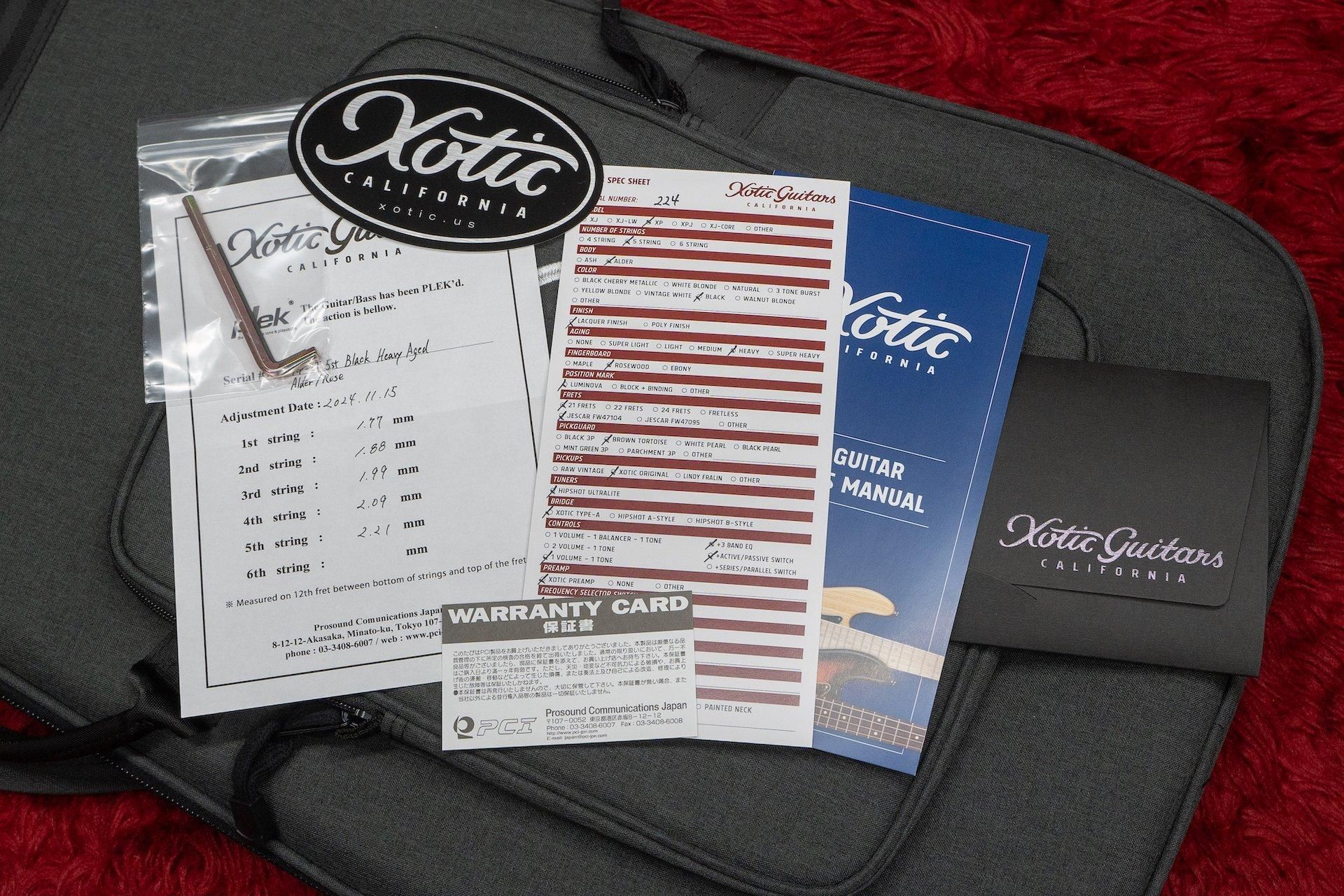 new】Xotic / XP-1T 5st Black Heavy Aged Alder/R 4.165kg #P