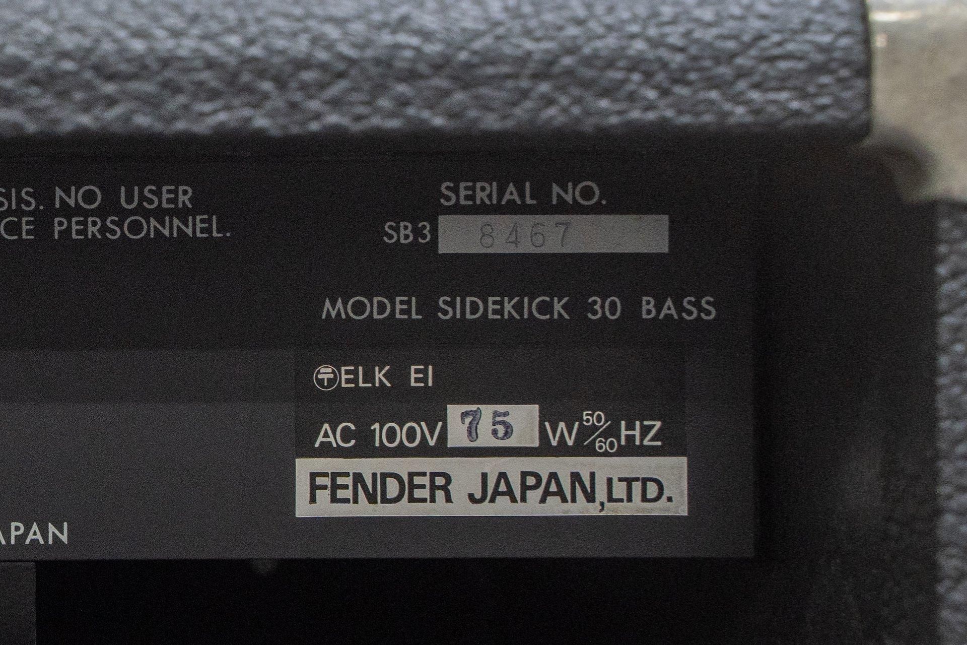 ベースアンプ　Fender Japan SIDEKICK BASS30 FENDER SIDEKICK BASS 30 for sale - Price and Used Value
