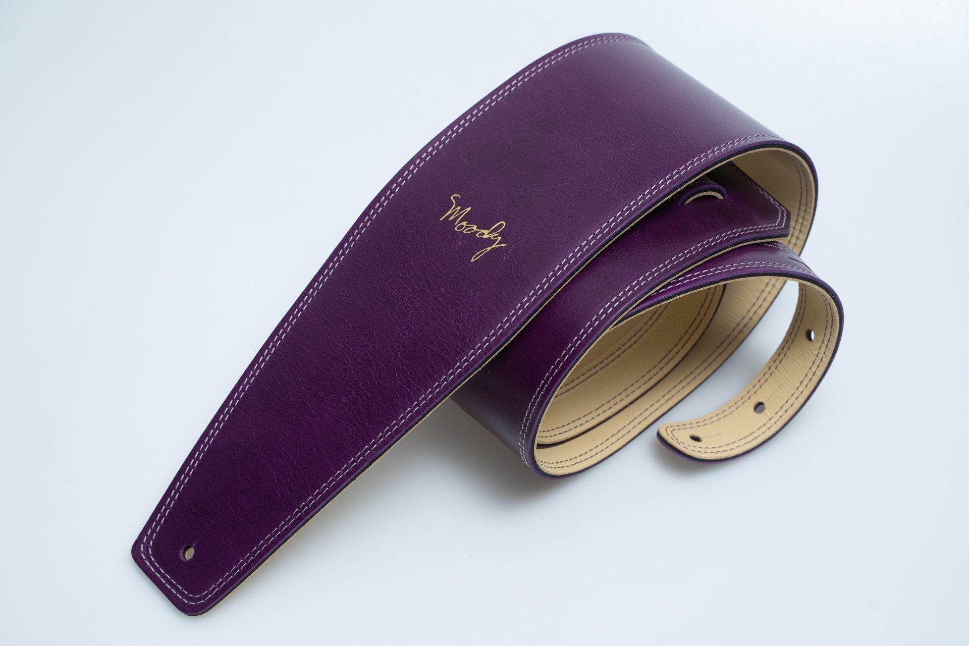 new】Moody Straps / 4.0 Inch Purple/Cream Leather Standard