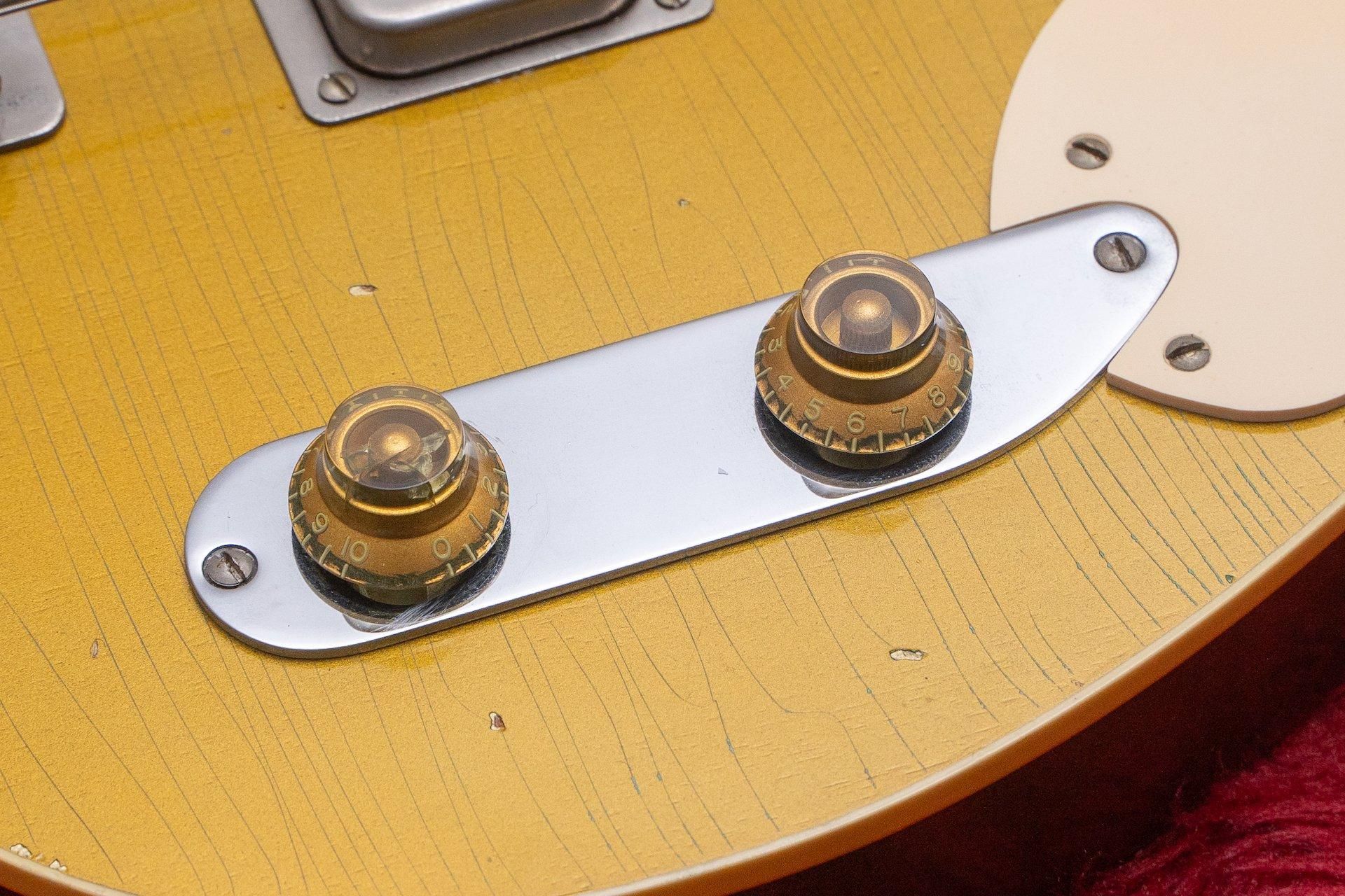 ベース Bruno guitars Telebird Bruno Guitars / TELEBIRD BASS FL Brass Powder Gold【Test