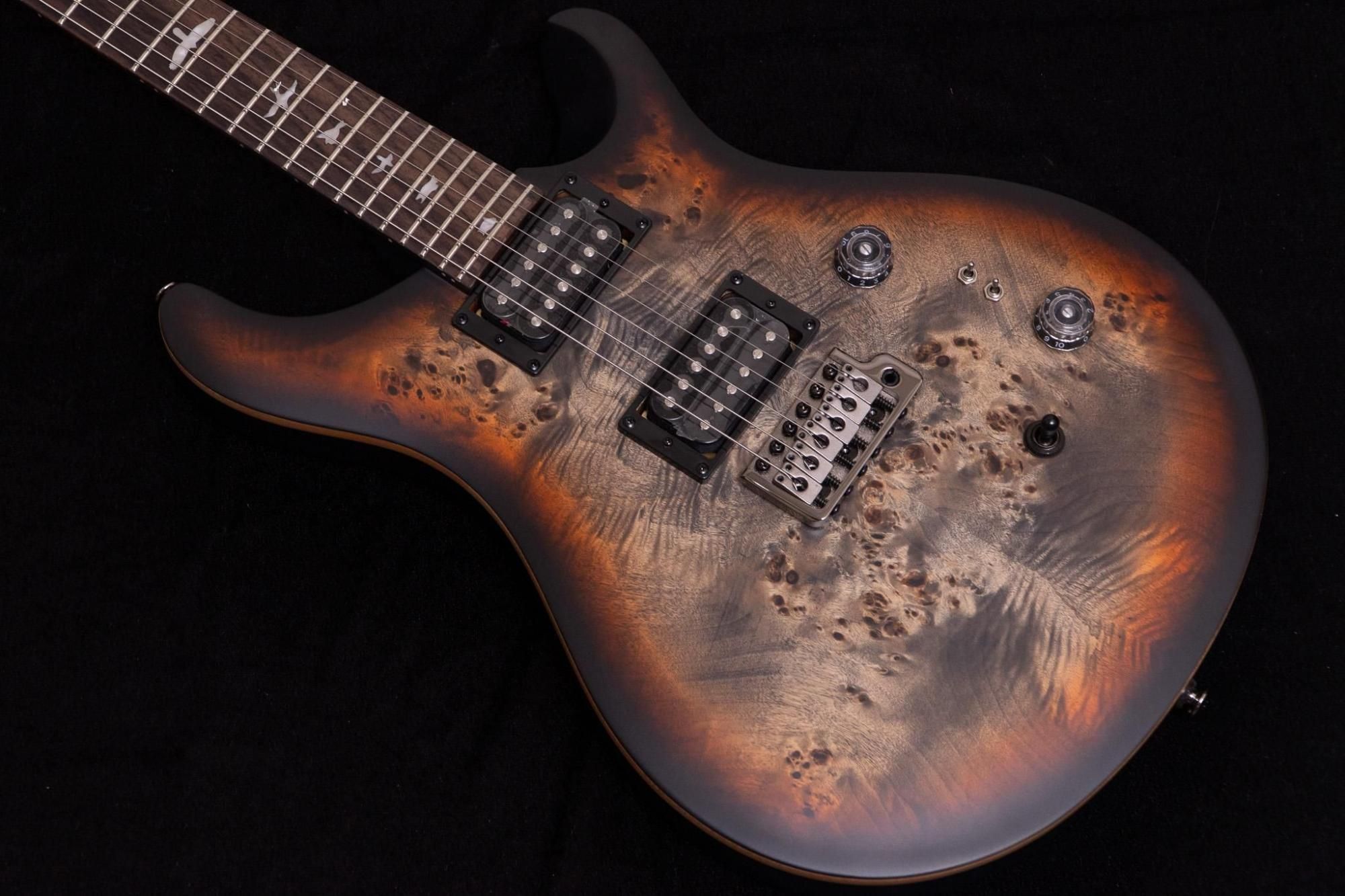 new】PRS / SE Custom 24-08 Poplar Burl Charcoal Cherry new】PRS / SE Custom 24-08 Poplar Burl Charcoal Cherry