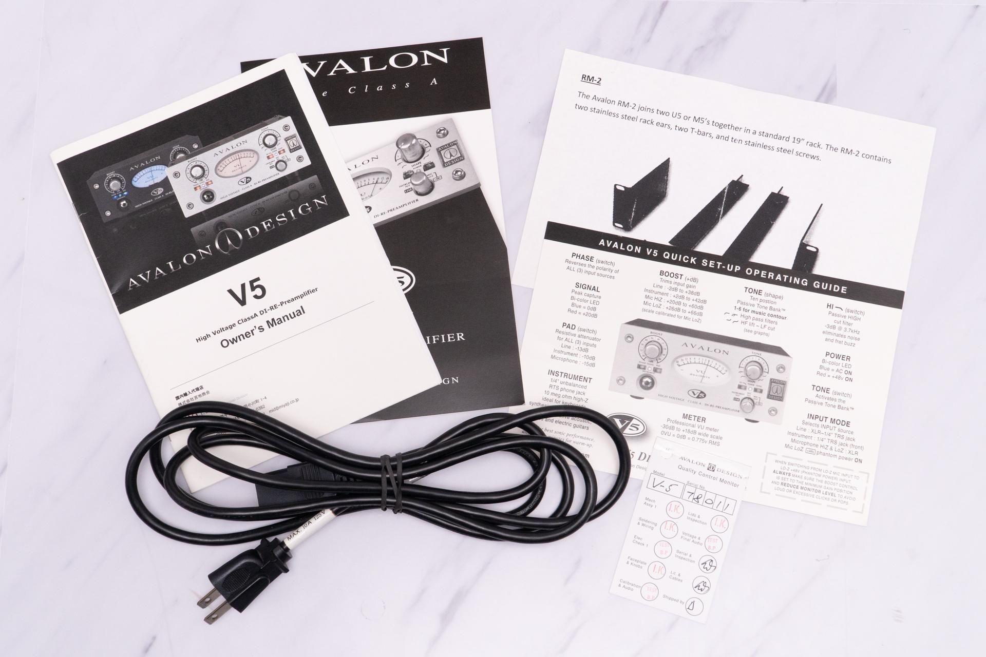 AVALON V5 Black 115V仕様　100V用トランス付き AVALON V5 Black 115V仕様 100V用トランス付き
