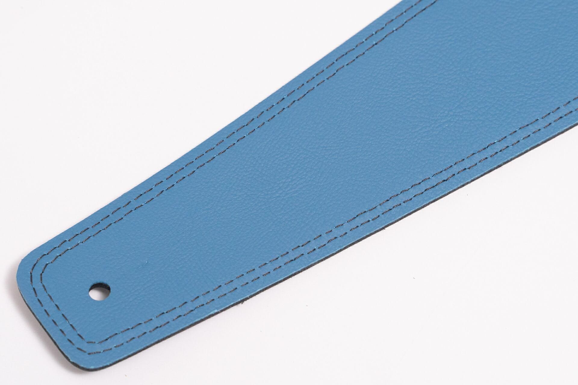 MOODY ストラップ BLACK/SKYBLUE（オーダー品） Moody Leather-Leather 2.5 STD [Black-Sky Blue] ｜イケベ楽器