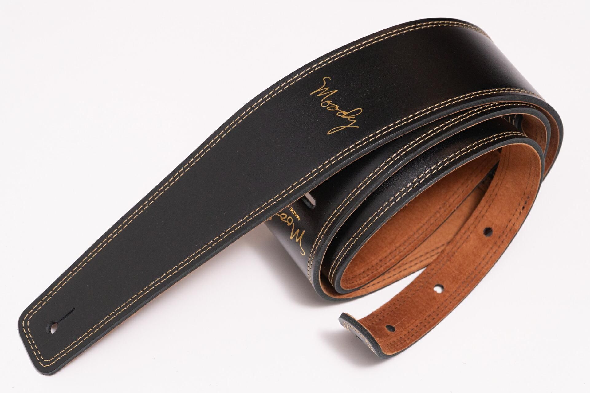 new】Moody Straps / 2.5 Inch Black/Tobacco Suede Long Tail