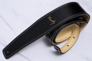 【new】Moody Straps / 2.5 Inch Black/Cream  Leather Long Tail【GIB横浜】