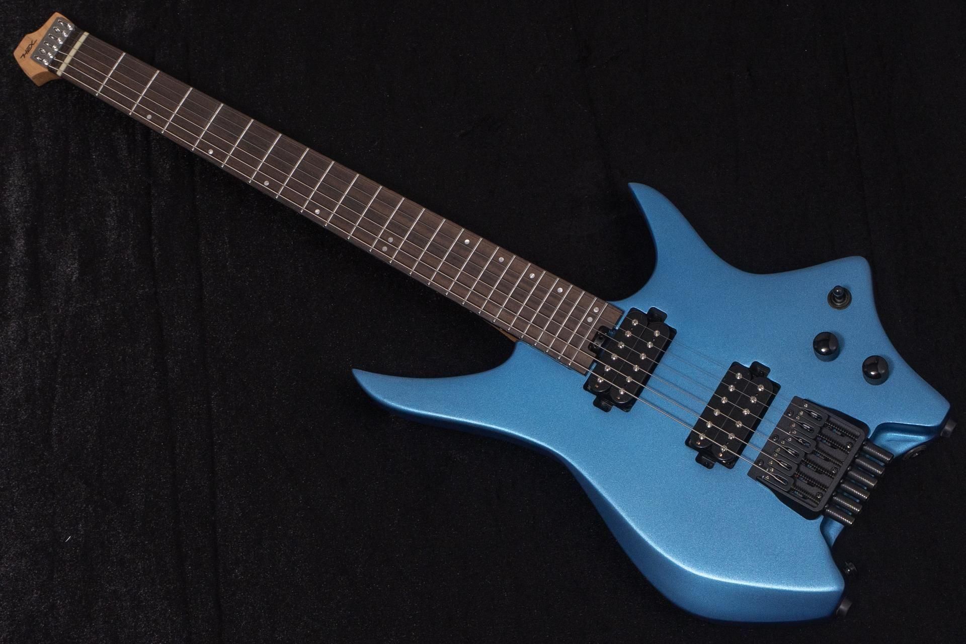HEX エレキギター　N400 ヘッドレスギター new】HEX Guitars / N400 Metallic Electric Blue - Geek IN Box