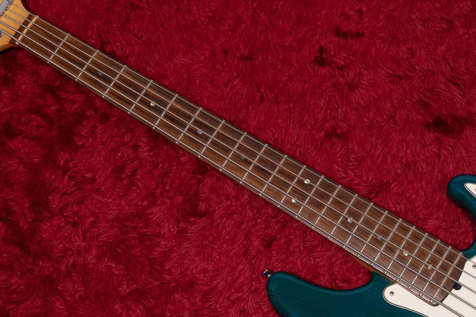 used】Fender / American Deluxe Precision Bass V Transparent Teal