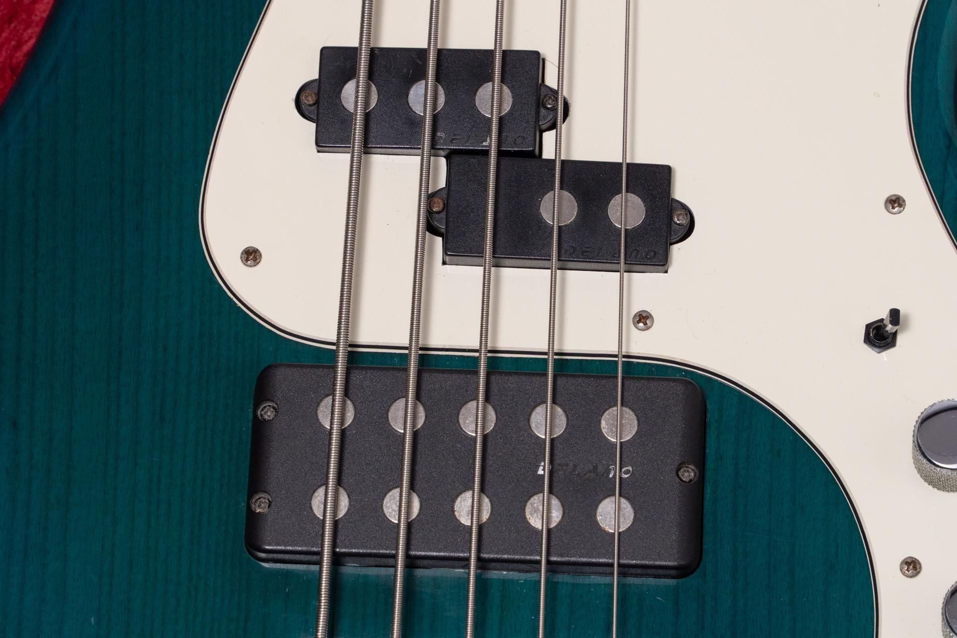 used】Fender / American Deluxe Precision Bass V Transparent Teal