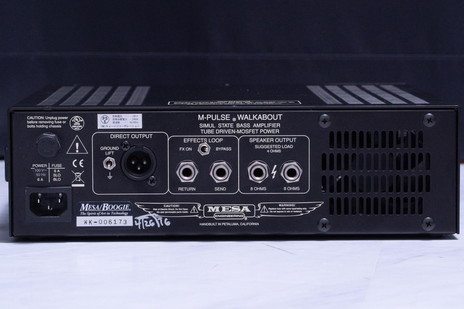 used】Mesa Boogie / M-Pulse Walkabout Bass Head Amp 300W