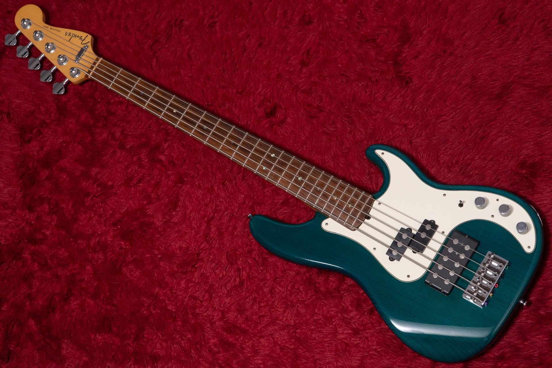 used】Fender / American Deluxe Precision Bass V Transparent Teal
