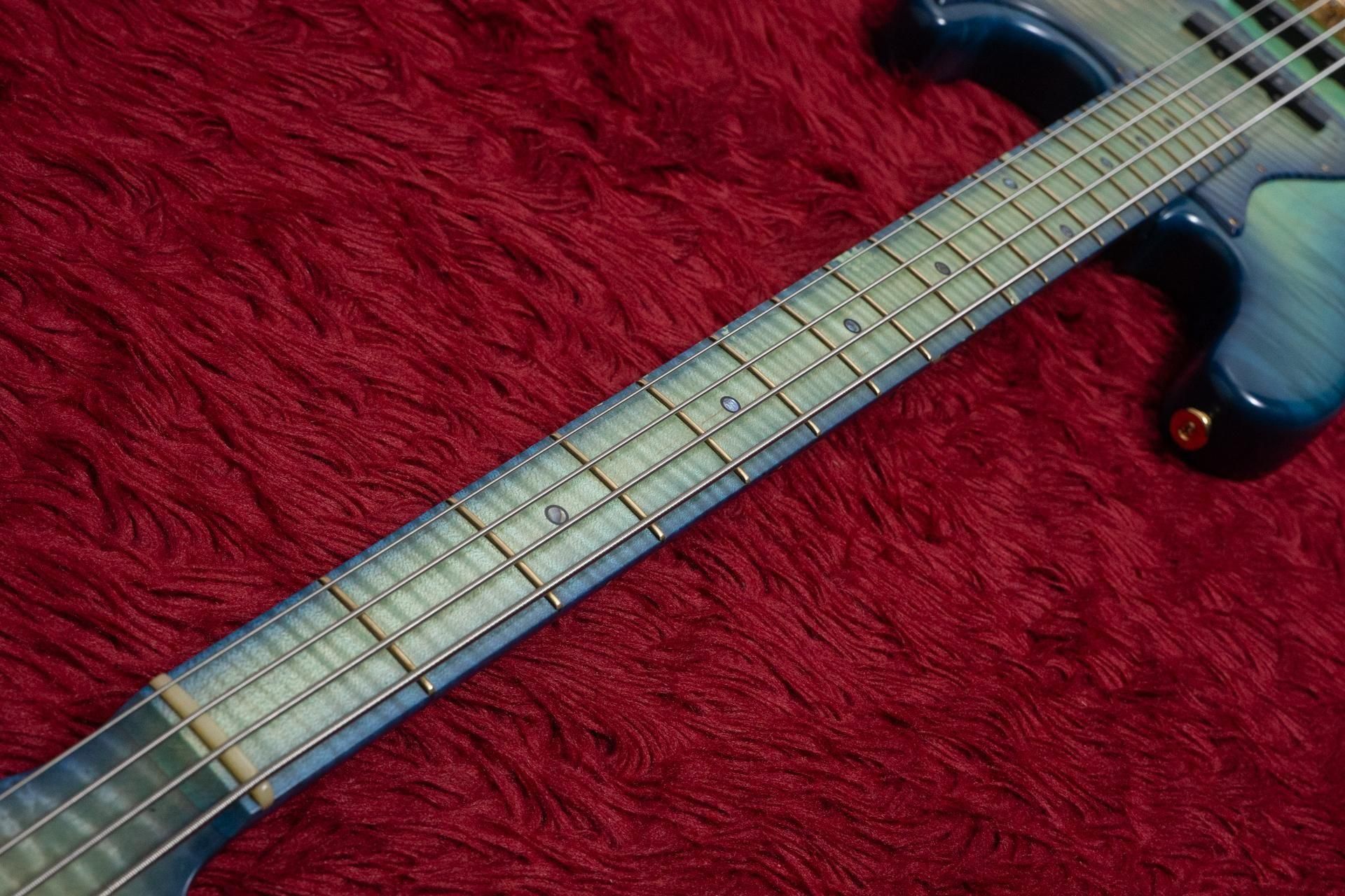 ベースギター used】momose / MJ-IKB45TH “All Flame” Blue Burst 4.380kg #7