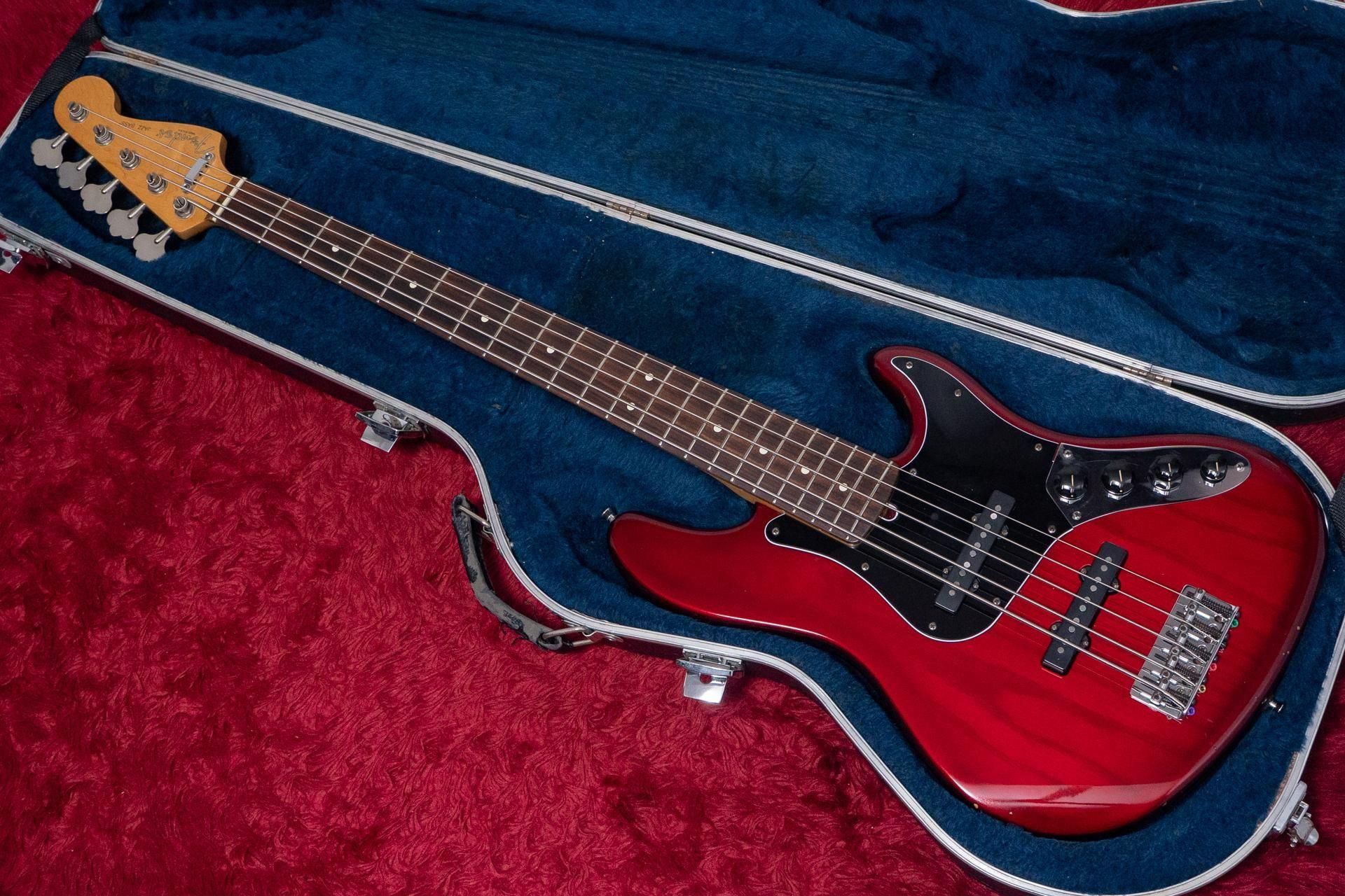 used】Fender / American Deluxe Jazz Bass V Crimson Burst