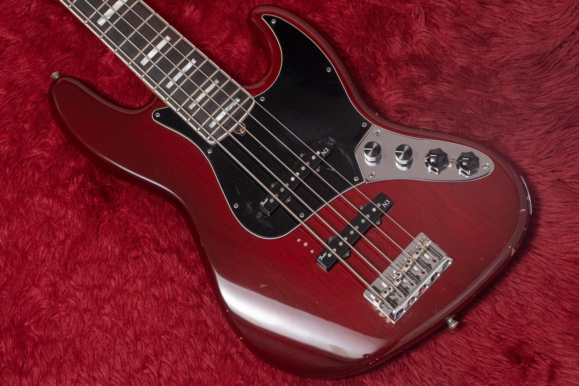 used】Fender / American Deluxe Jazz Bass V Wine Transparent