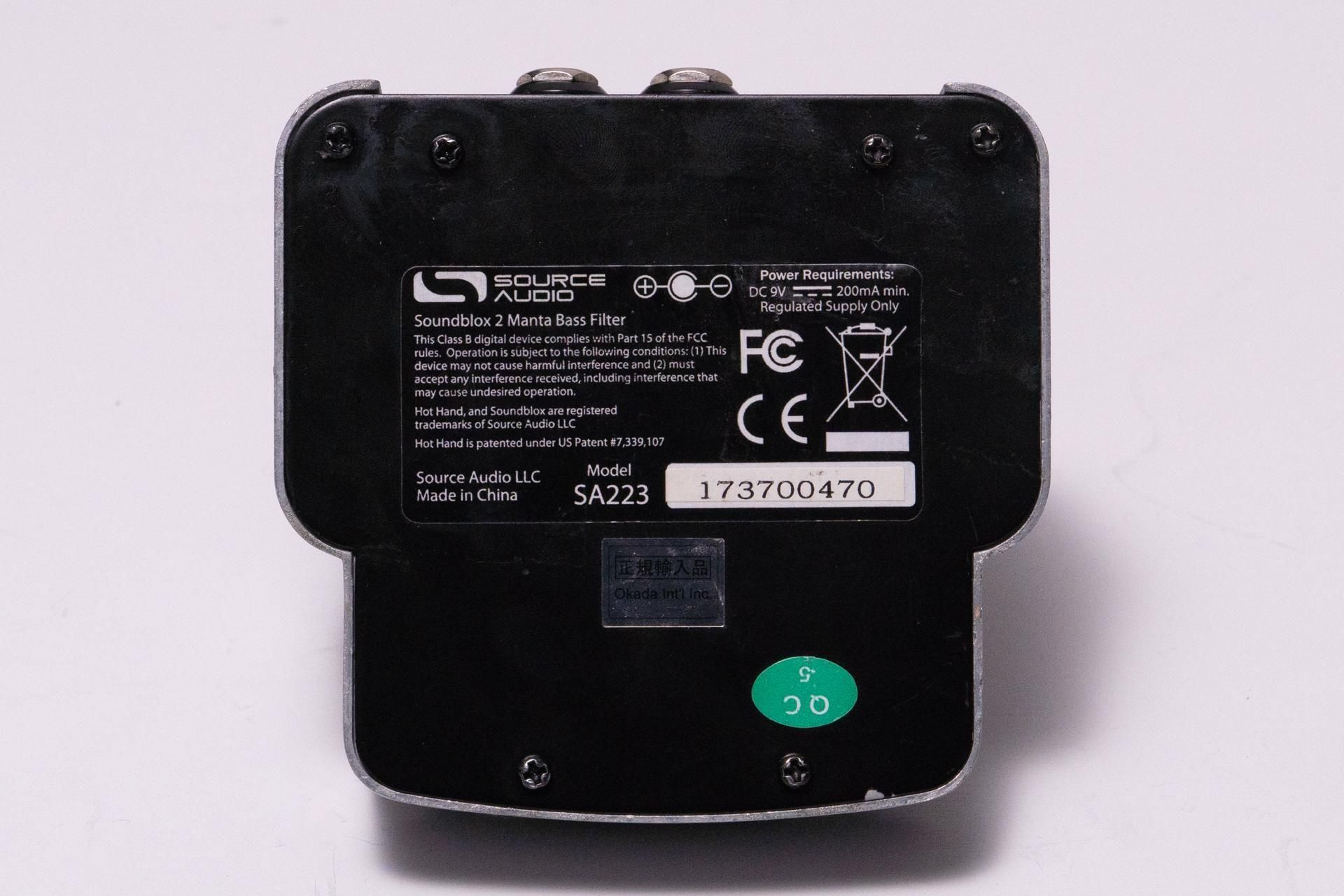 SOURCEAUDIO SA223 manta BASS FILTER 中古 used】Source Audio / SA223 Manta Bass Filter【GIB横浜