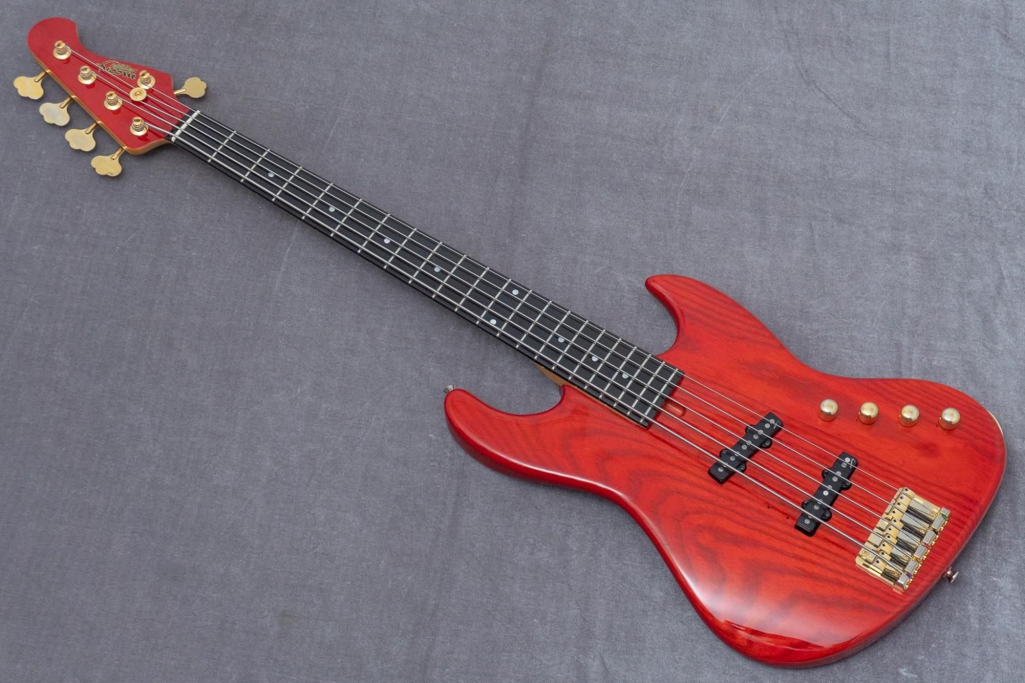 Moon ムーン 5弦ベース JJ-5 レッド 純正ソフトケース付き Moon ムーン